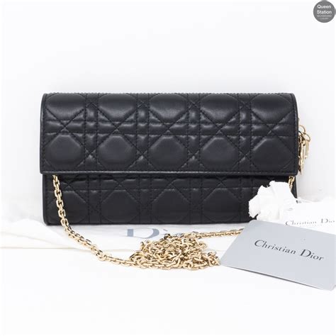 lady dior medium wallet|lady dior wallet on chain.